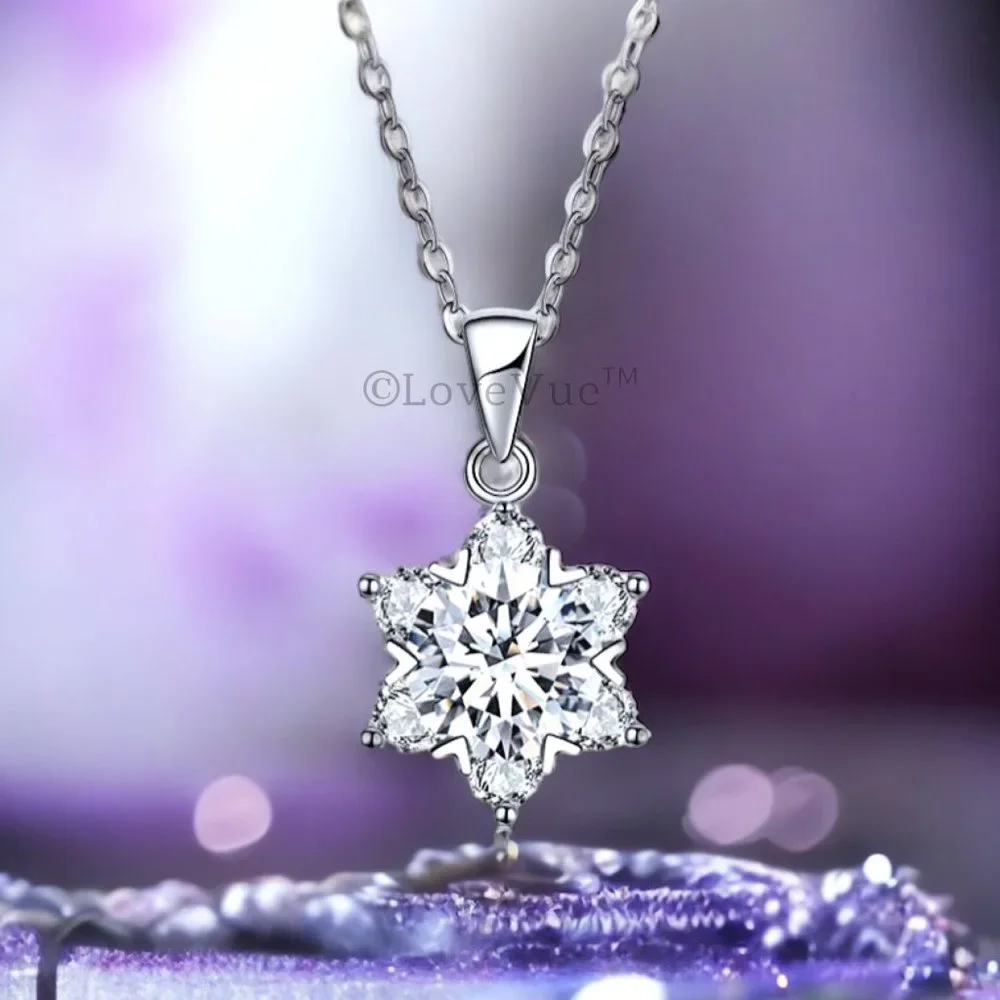 Certified 1ct. t.w. Diamond Star of David Brilliant Cut Necklace VVS1 - Picture 5 of 16